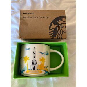 Starbucks You Are Here Collection Izmir Mug 14 Fl Oz Ceramic Yellow Interior Dis